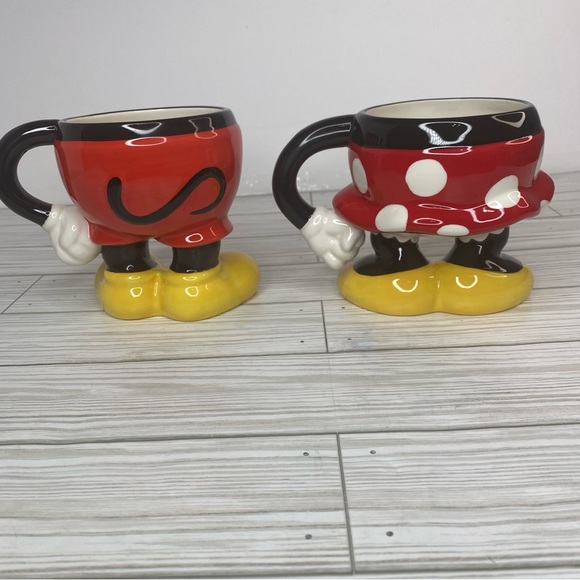 Disney Figural Mugs Mickey Minnie Mouse Coffee Cup Set - Picture 5 of 10